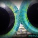 18 mm Special Handpainted Safety Eyes, 1 pair of Realistic Iris Eye, Unique Amigurumi Eyes, Green Safety Eyes with Washer R085