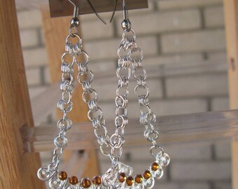 Topaz Swarovski Filigree-Silver Plated