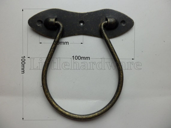 100mm big high quality solid antique brass color drawer pulls