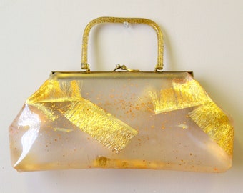 1950s Dorset Rex Vinyl and Lucite Purse