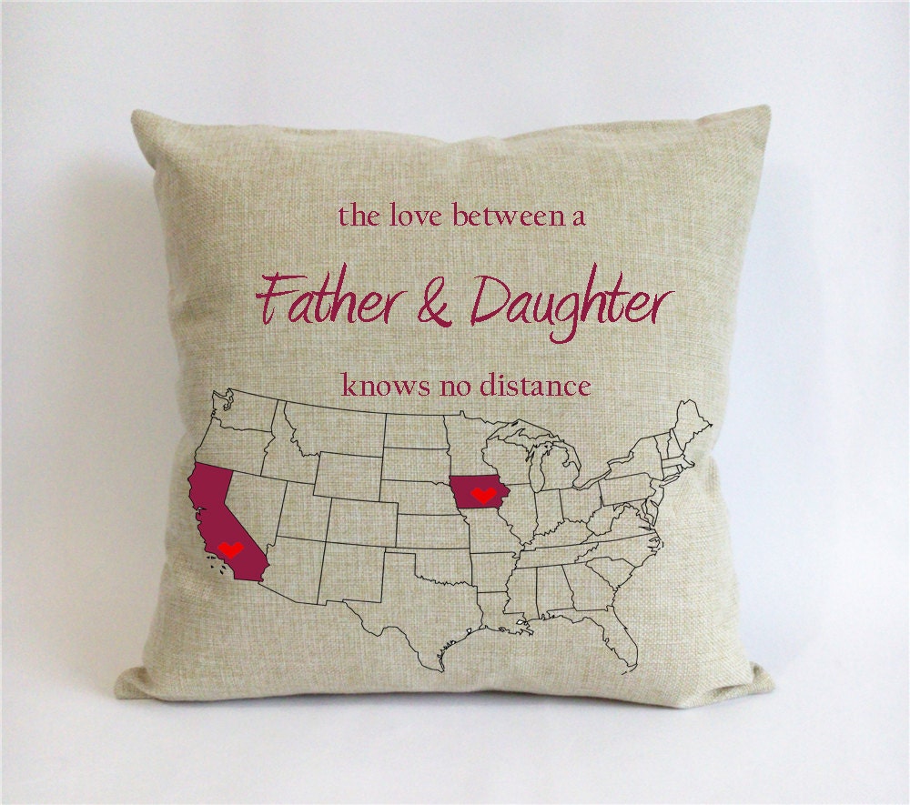 long distance father daughter pillow case-fathers day gift