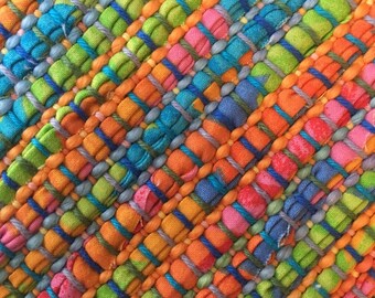 Hand Woven Bright Spring Table Runner - 14" x 30"