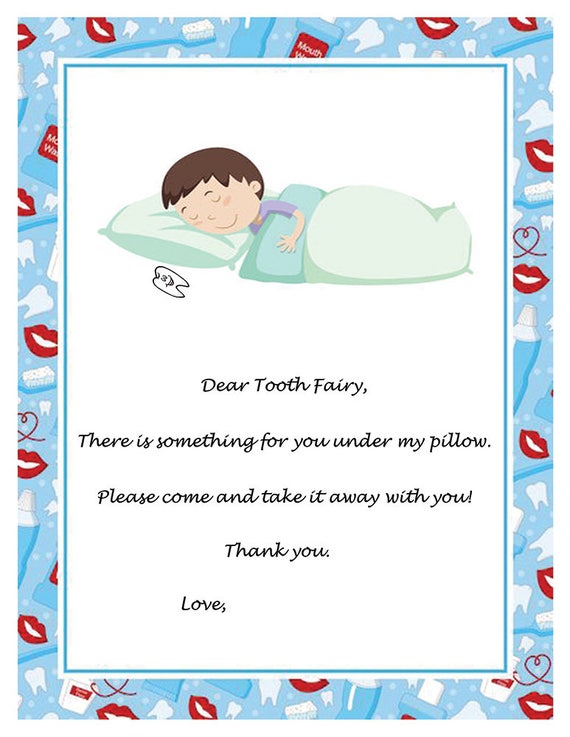 items similar to tooth fairy printable window display for boys tooth