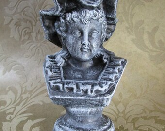 Gothic Bust of Victorian Girl in Bonnet
