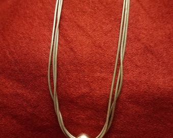 Sterling silver multi strand necklace