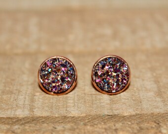 Multicolor Druzy Earrings