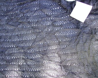 NO. 120 - BLACK SHINY KNIT MESH FABRIC
