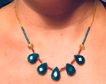 Jade drop necklace