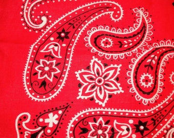 Vintage red trunk up Elephant bandana
