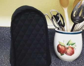 Black Can Opener Cover Quilted Fabric Small Small Appliance Covers Dust Cover Ready To Ship