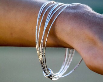 Silver Strand Bangle
