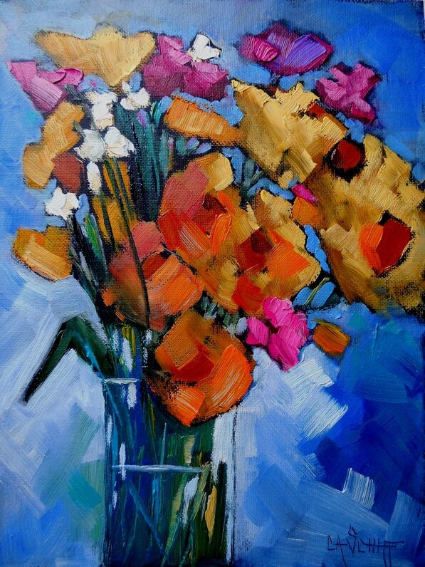 Flower Giclee Canvas Print Floral Art Print Choose your