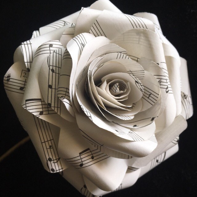 Large Musical Note Paper Flower Paper Roses Flower Bouquet