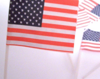 24 U.S. Flag Cupcake Picks