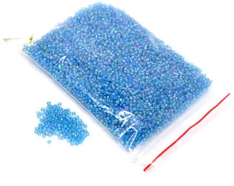 80 gr blue seed beads