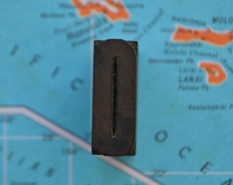 Vintage Antique Letterpress Alphabet Wood Block 1" Letter Number O