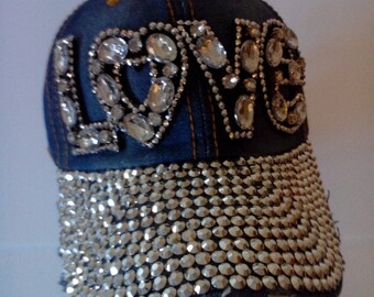 Full Stone Bill Denim Cap "Love"