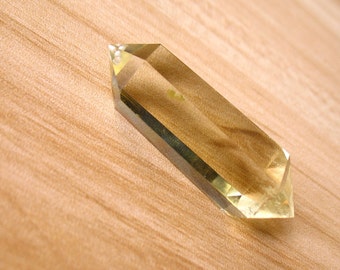 Natural Citrine Point Wand Top Drilled Yellow Citrine Crystal Quartz Double Points Charm Pendant Healing Crystals