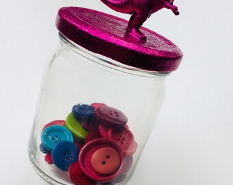Dinosaur | Storage Jar | Diplodocus | Raptor | T-rex | Stegosaurus | Triceratops | Glitter | Toy | Gift