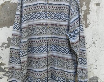 Vintage Navajo Aztec Shirt 80s 90s size m