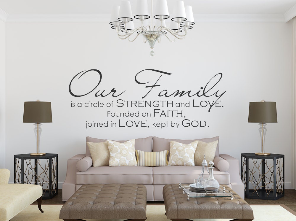 Family Wall Decal Our Family Family Quote Family Wall