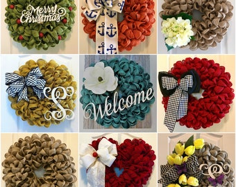 Burlap Wreath Tutorial Video~ Build Your Own Wreath ** Learn How to Make This Style Wreath for All Seasons, Occasions & Home Decor!