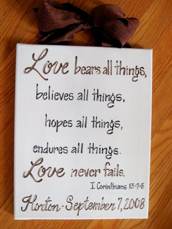 Items Similar To Custom Canvas Sign Wedding Anniversary Love Bible Items Similar To Custom Canvas Sign Wedding Anniversary Love Bible