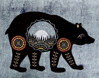 Ursa Major - 16 x 20 inch Cut Paper Art Print