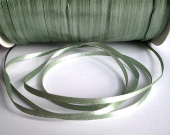 20 m lichen green 3mm satin ribbon