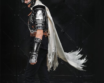 Young Guts Armor from Berserk Replica - Blackened Steel Full Set: Cuirass/Shoulders/Bracer/Helmet - Steel ARMOR handcrafted custom made