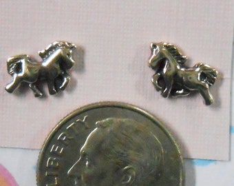 Tiny Sterling Silver Post Unicorn Earrings