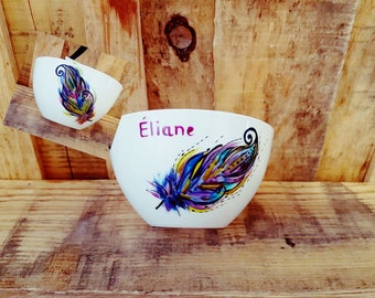 colorful feather Bowl