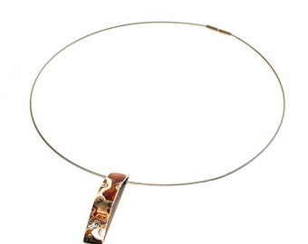 Pendant, MOKUME GANE, silver