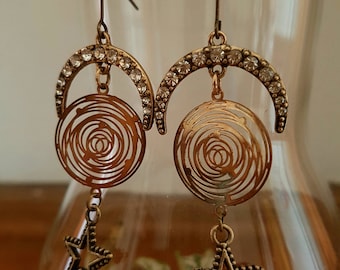 Earrings 'My moon and stars'