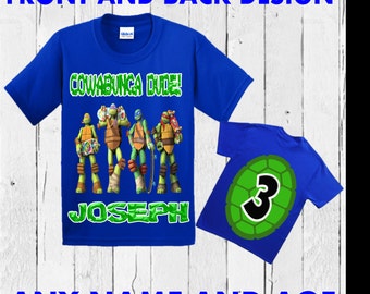 Ninja Turtle Birthday Shirt - TMNT Birthday Shirt - Teenage Mutant Ninja Turtles Shirt