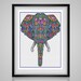 Cross Stitch Pattern Ornamental Elephant pdf counted crossstich tutorial flowers colorful intricate modern embroidery INSTANT DOWNLOAD