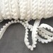2 Yards Mini White Pom 1/2" Mini Pom Trim, White Trim, White pom pom trim, White Pom Pom Lace Trim Fringe, White pom pom, White Pompom Trim