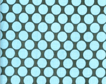Blue Polka Dot Fabric - Lotus Collection Full Moon Amy Butler for Rowan Fabrics AB13 Slate - 1/2yard