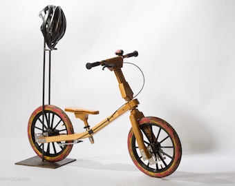Bamboo-bini™ - The Bamboo Bicycle that "grows" and works as a balance bike in both the low and high position for ages 3 to 7!
