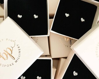 Silver Heart Earrings/Heart earrings/Heart Charm Earrings/Earrings for Bridesmaids/Bridesmaid Gifts/Bridesmaid Jewellery/Wedding Earrings