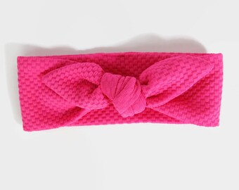 Top Knot Headband, Baby Headwrap, Pink Headband, Baby Bow Headband, Knotted Headwrap, Baby Shower Gift, Knot Headband, Baby Turban Headband
