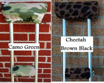 Camo Camouflage Fleece Crutch Covers Hand Grip Underarm