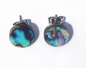 Abalone Stud Earrings, Abalone Earrings, Paua Shell Earrings, Abalone Jewelry, Abalone, Paua Shell Jewelry, Shell Earrings, Natural Abalone