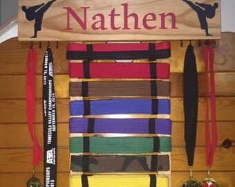 Martial arts belt display