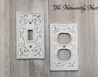 ANY COLOR Single Switchplate / light switch covers / switchplate / custom switchplates / cast iron light covers / outlet cover / receptacle