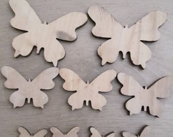Wooden butterflies