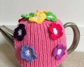 Tea cosy, croquet tea cosy, knitted tea cosy
