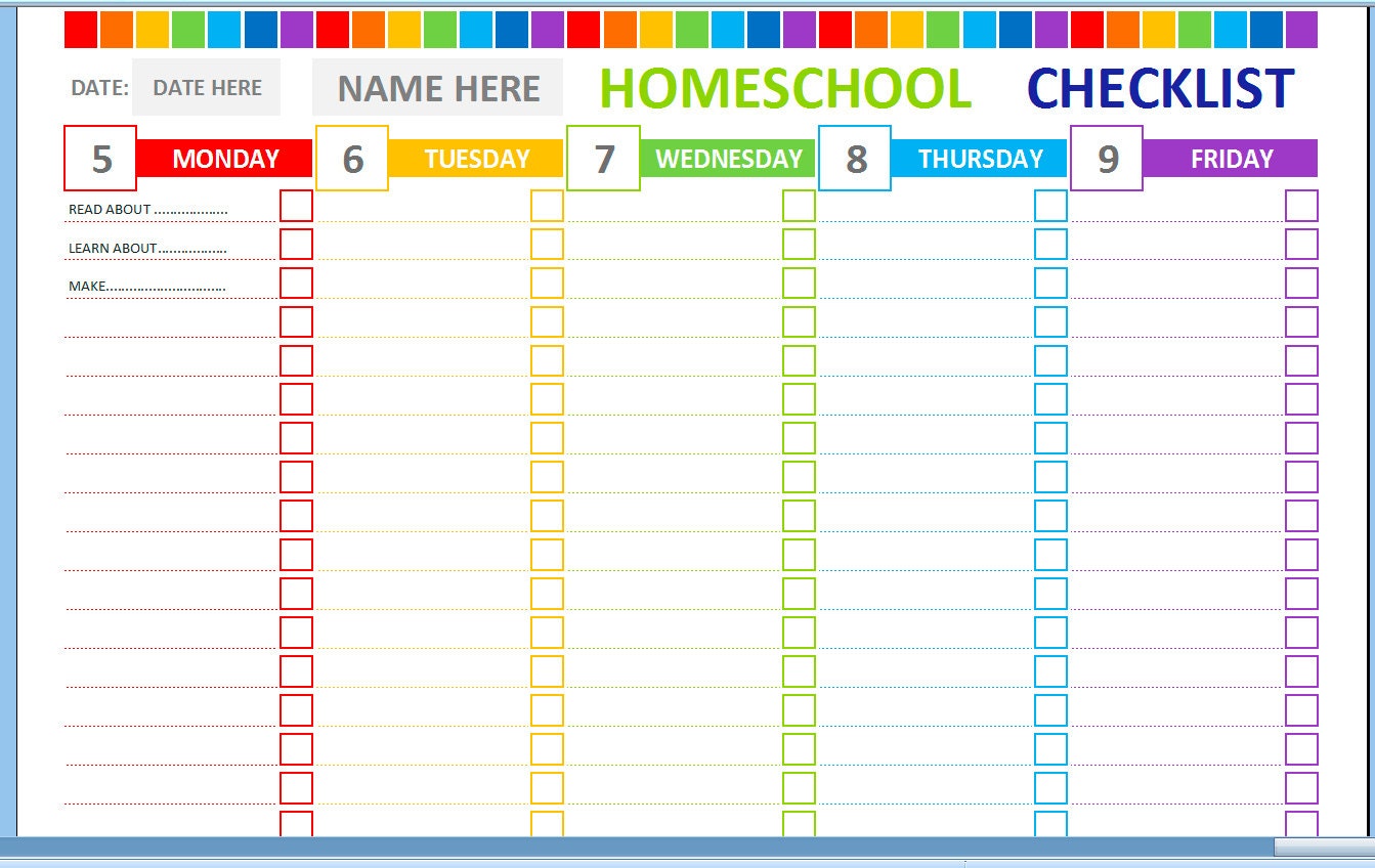 homeschool lesson planner free