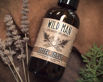Mens AFTER SHAVE Wild Man All Natural Toner Cedar and Lime - 120ml // 4oz