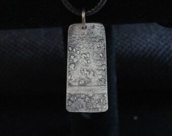 Etched Silver Pendant (041917-014)
